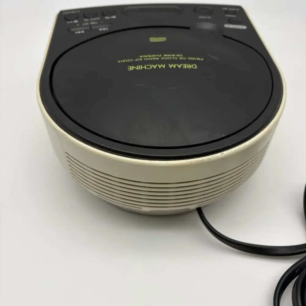Sony Dream Machine CD Player Alarm Clock AM/FM Radio ICF-CD815 Tested Works